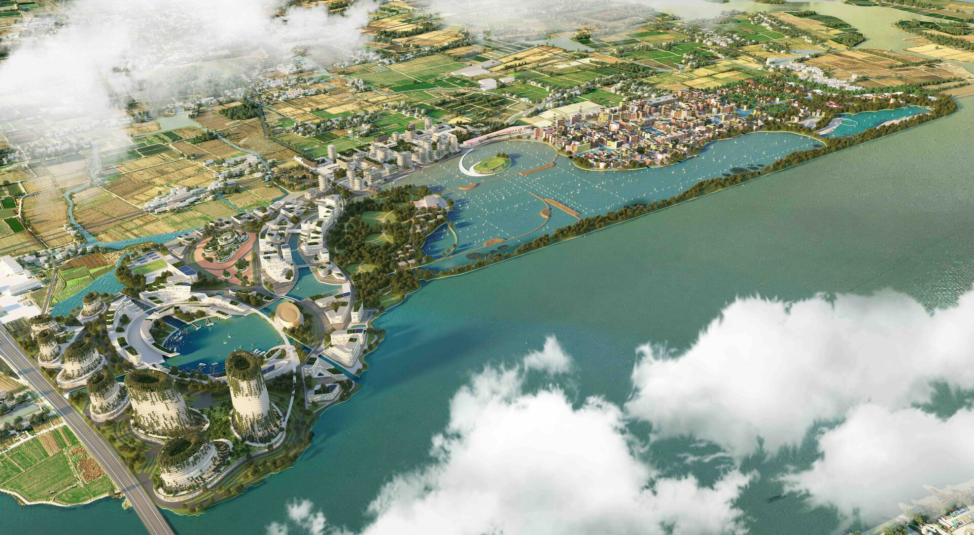   The Blue Loop, Yangtze River Delta area, Shanghai, China, Pininfarina Architecture - Image copyright:@Pininfarina Architecture